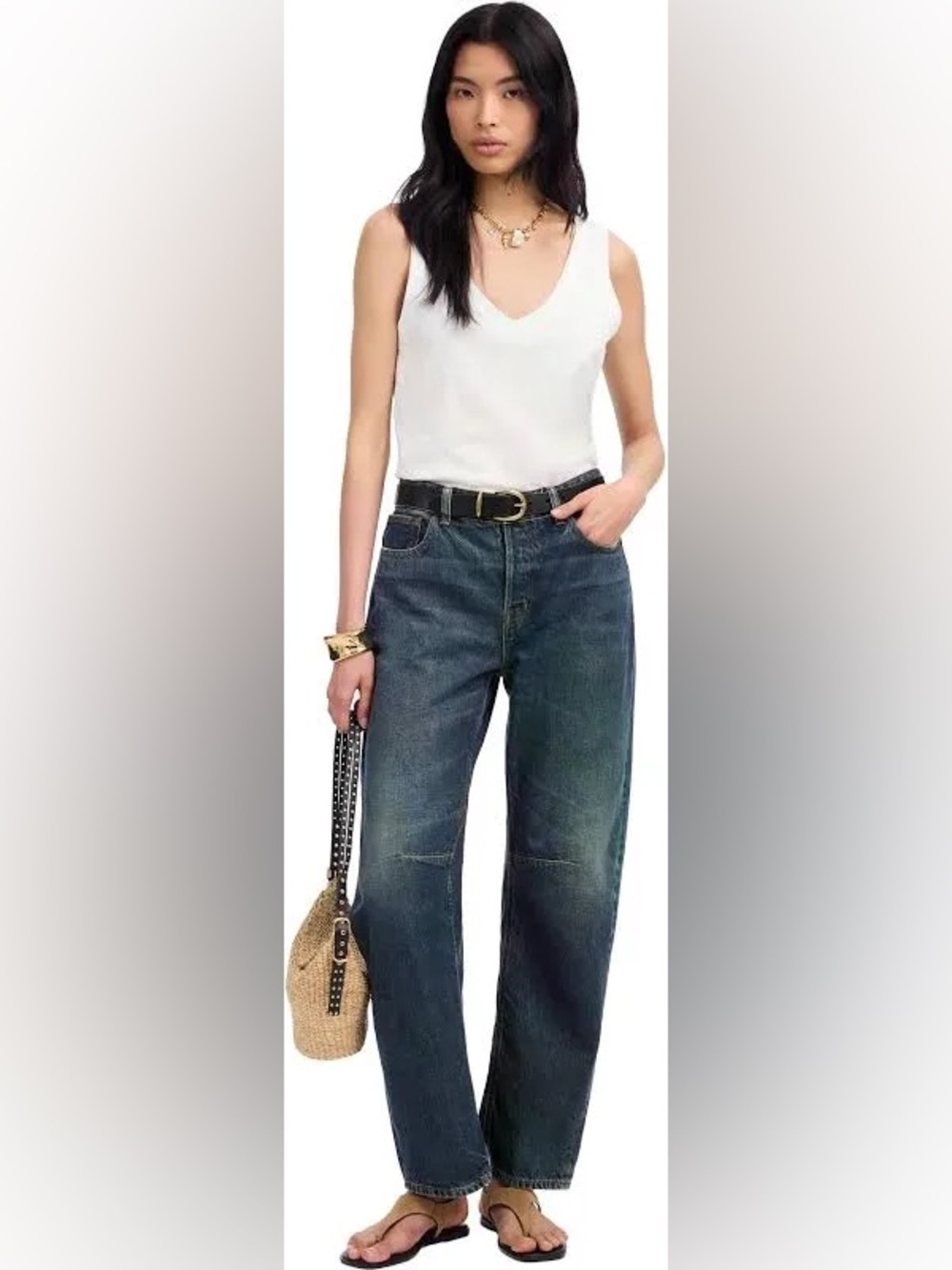 Madewell The Petite Darted Barrel-Leg Jean In Danver Wash, 27P